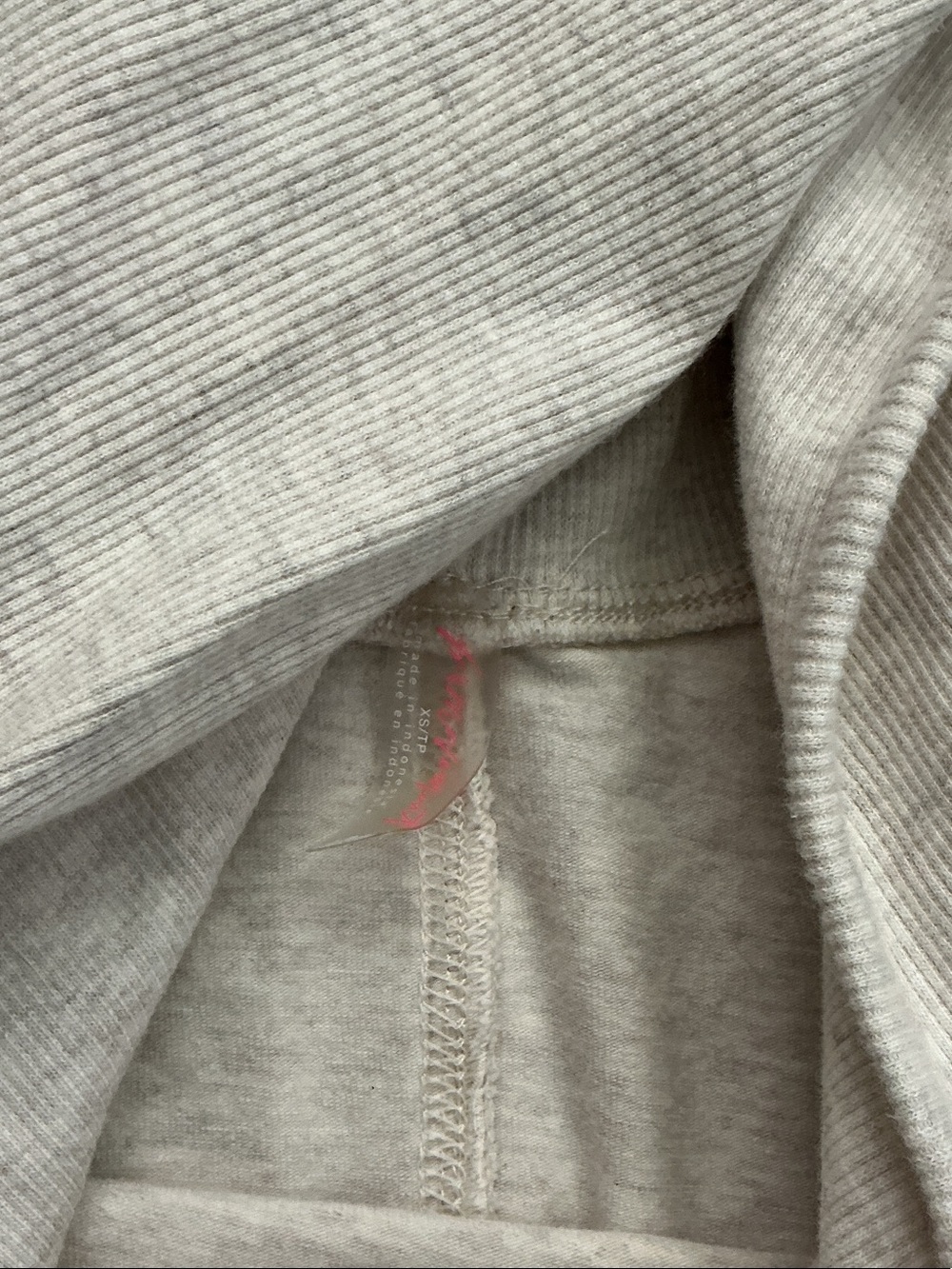 New FP Movement by Free People Hot Shot Hooded Layer Long Sleeve ~ Oatmeal - Picture 3 of 8